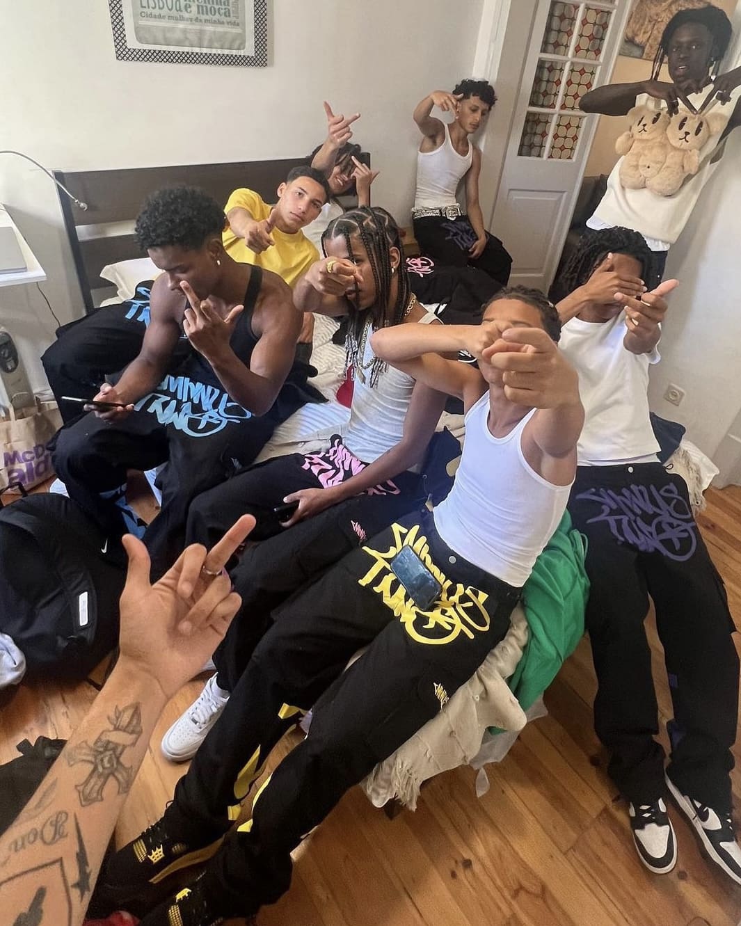 Minus Two Cargo Pants Casual Straight-Leg Loose Fit Hip Hop Star Style