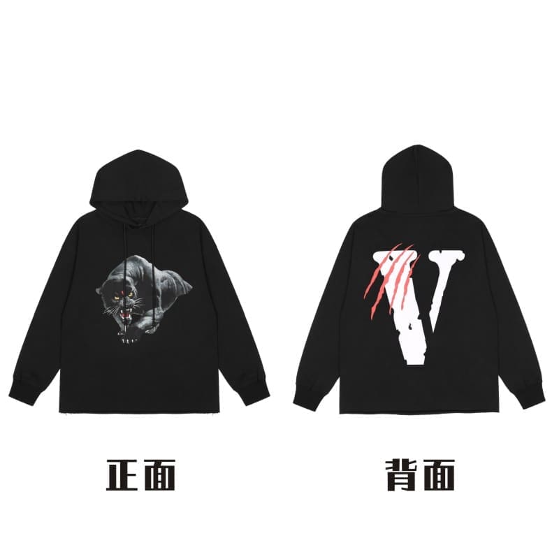 VLONE Large V Hooded Sweater Retro Pullover for Men and Women