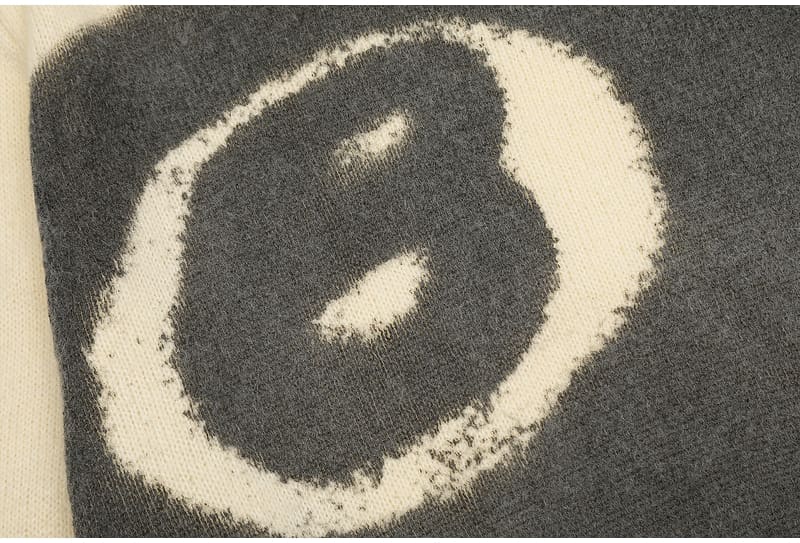 Stussy Personal Leisure Black Loose Pullover Sweater for Men and Women