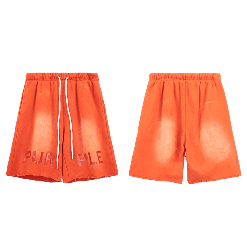 pu*re b*and logo print washed-out shorts high street leisure style