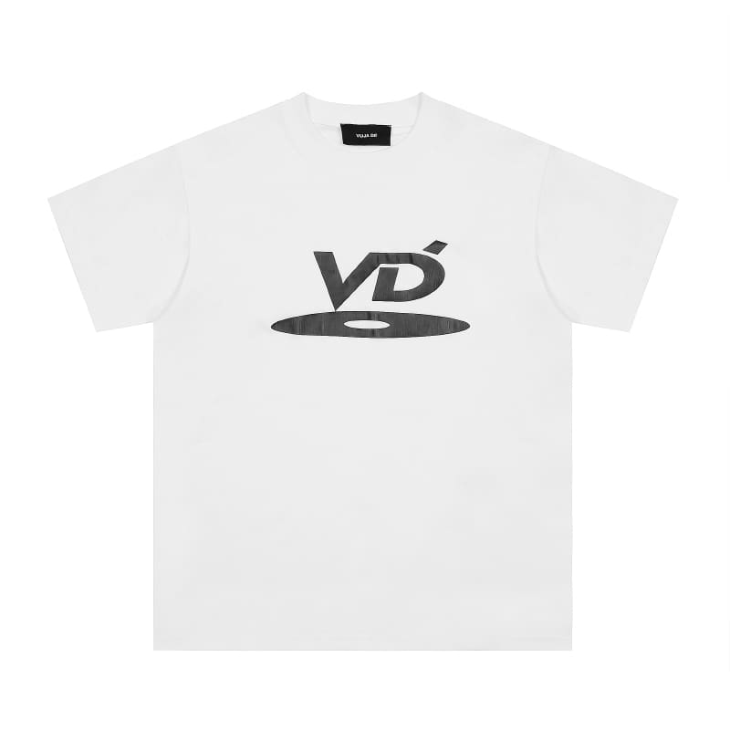 VUJADE006 KENIJIMA niche DVD disc round neck short sleeve lettered casual T-shirt