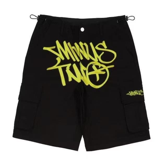 Minus Two High Waist Straight Workwear Shorts Hip Hop Style