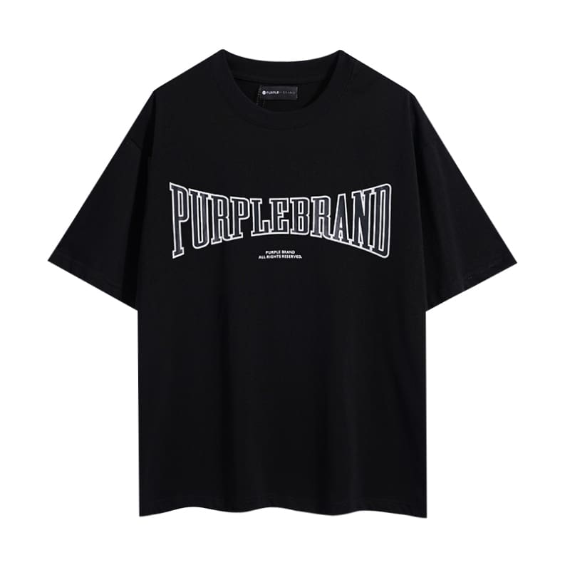 pu*re b*and letter print t-shirt high street cotton round neck for men and women