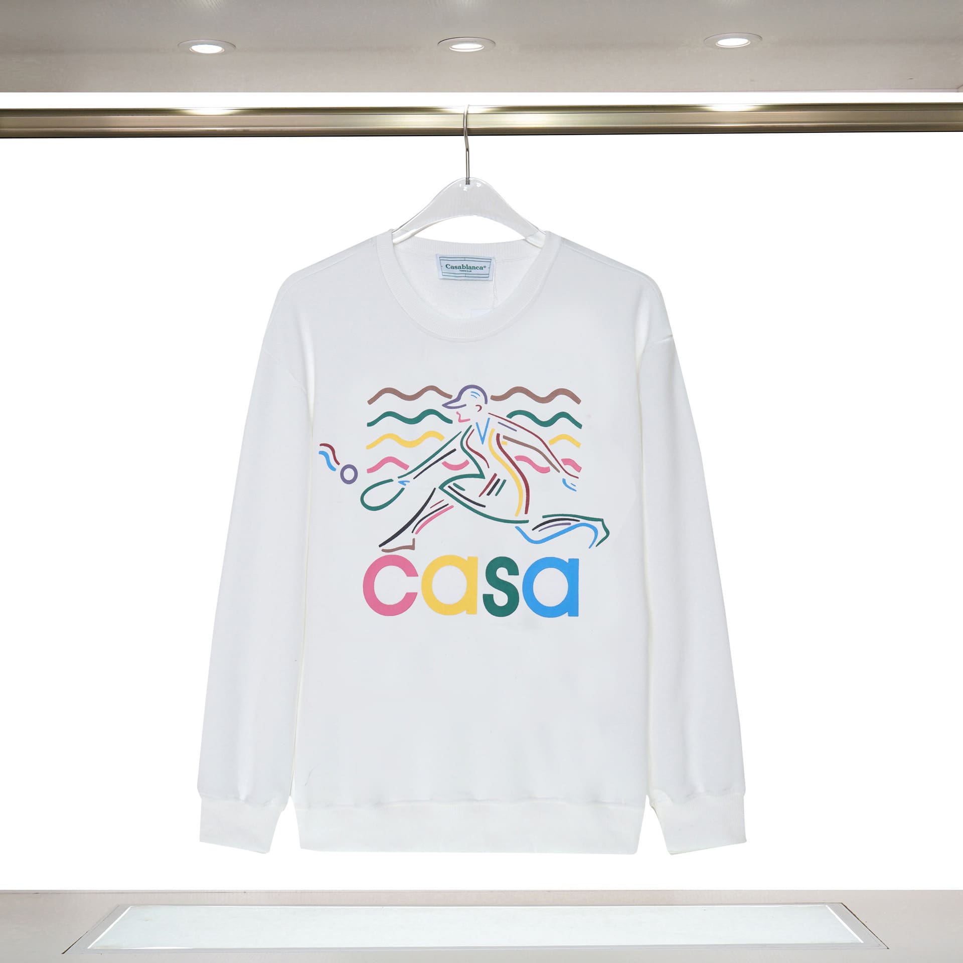 Casablanca Cotton Round-Neck Men’s Long Sleeve Sweatshirt