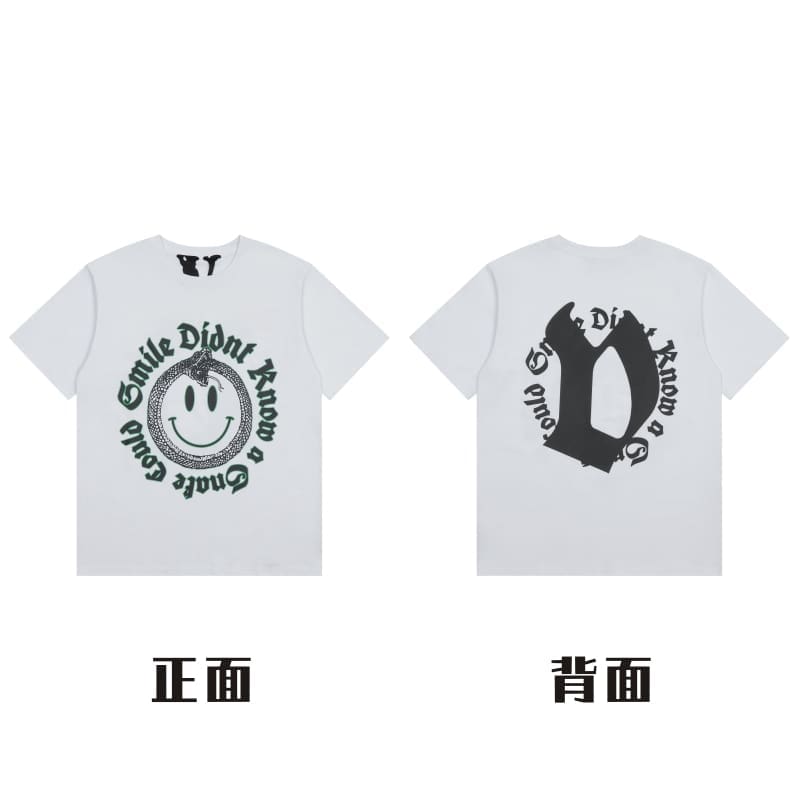 VLONE Large V Short Sleeve T-Shirt High Street Spring Summer Casual Wear