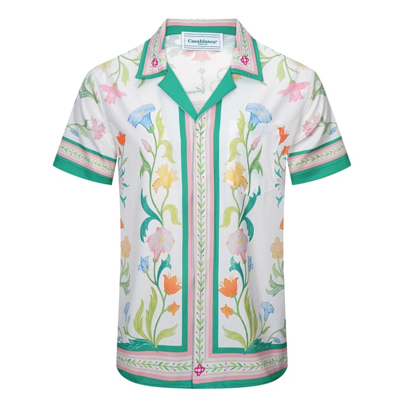 Casablanca Vacation Printed Shirt and Quick-Drying Shorts Summer Beach Set