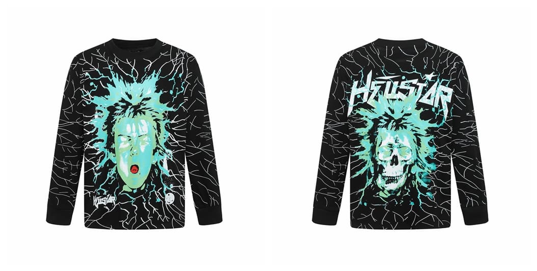 H*lst*r european and american high street fashion hip hop fashion brand men’s and women’s printed loose cotton crew neck bottoming shirt long sleeve t-shirt ins