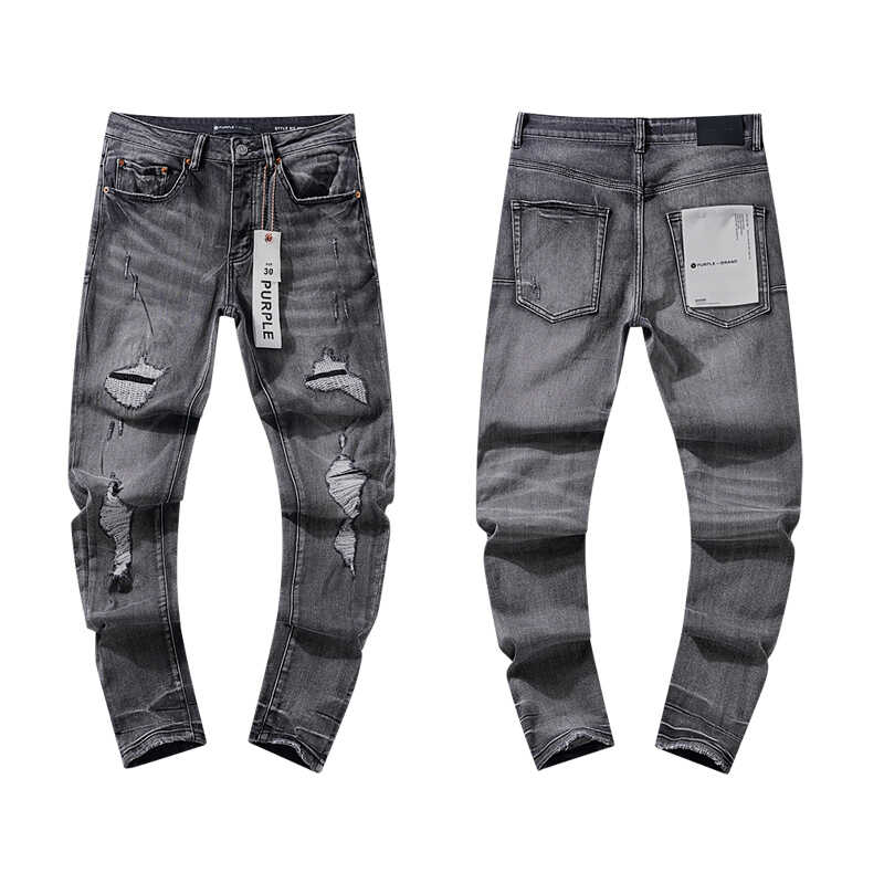 pu*re b*and distressed slim straight jeans american high street style