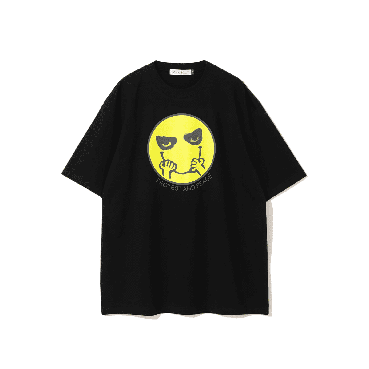 undercover funny F**e washed print loose short sleeve t-shirt for men and women