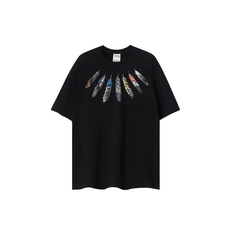 Marcelo Burlon Wings T-Shirt Classic Feather Short Sleeve B