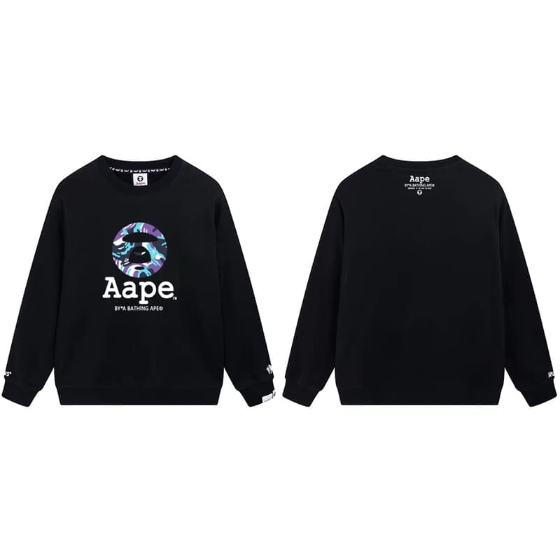 AAPE Camouflage Terry Hoodie for Men and Women
