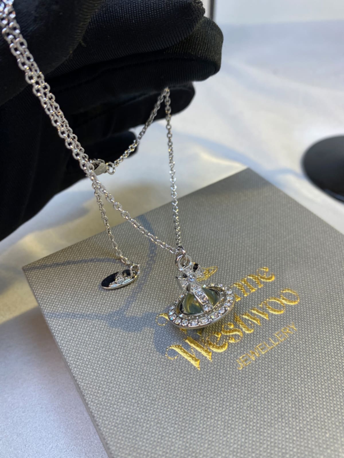 Vivienne Westwood Earth Planet Necklace Luxury French Clavicle Chain