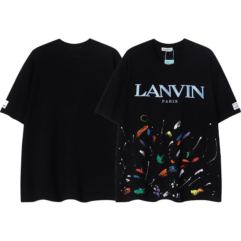 Gallery Dept X Lanvin Embroidered Printed Splash-Ink T-Shirt for Men