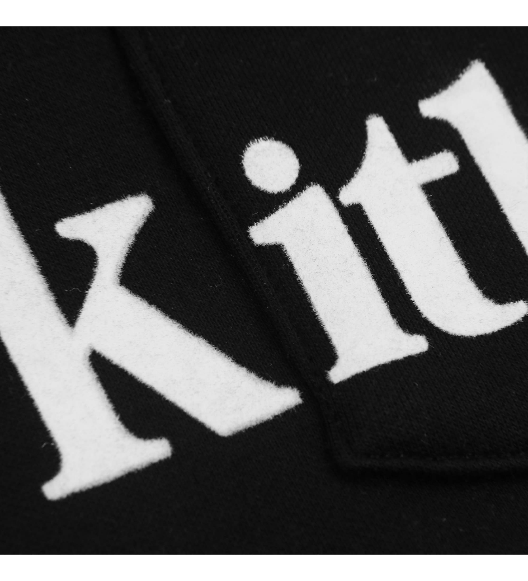 2024 Kith flocking logo multi-pocket hooded sweater men’s couple fleece-lined drop-shoulder sleeve loose pullover hoodie