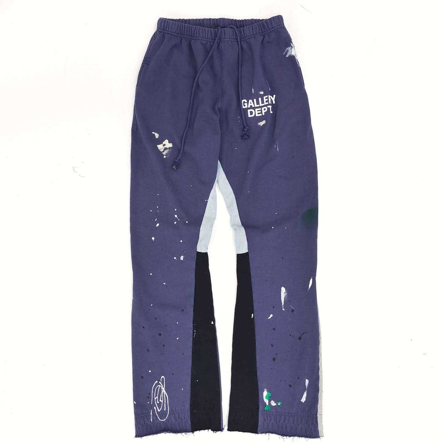 Gallery Dept splash-ink stitching graffiti bootcut trousers high street casual sweatpants trousers