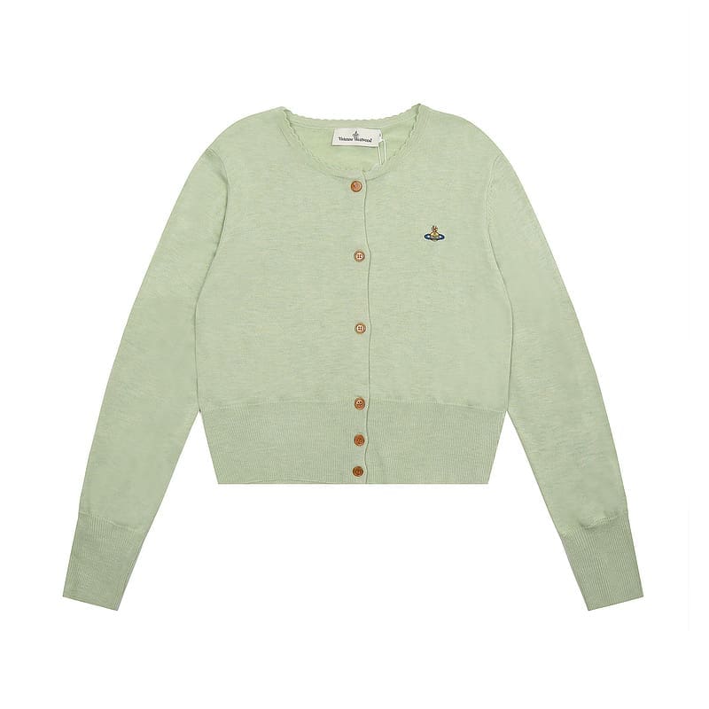 Vivienne Westwood Spring Commuter Cardigan Light Luxury Trendy Brand for Women