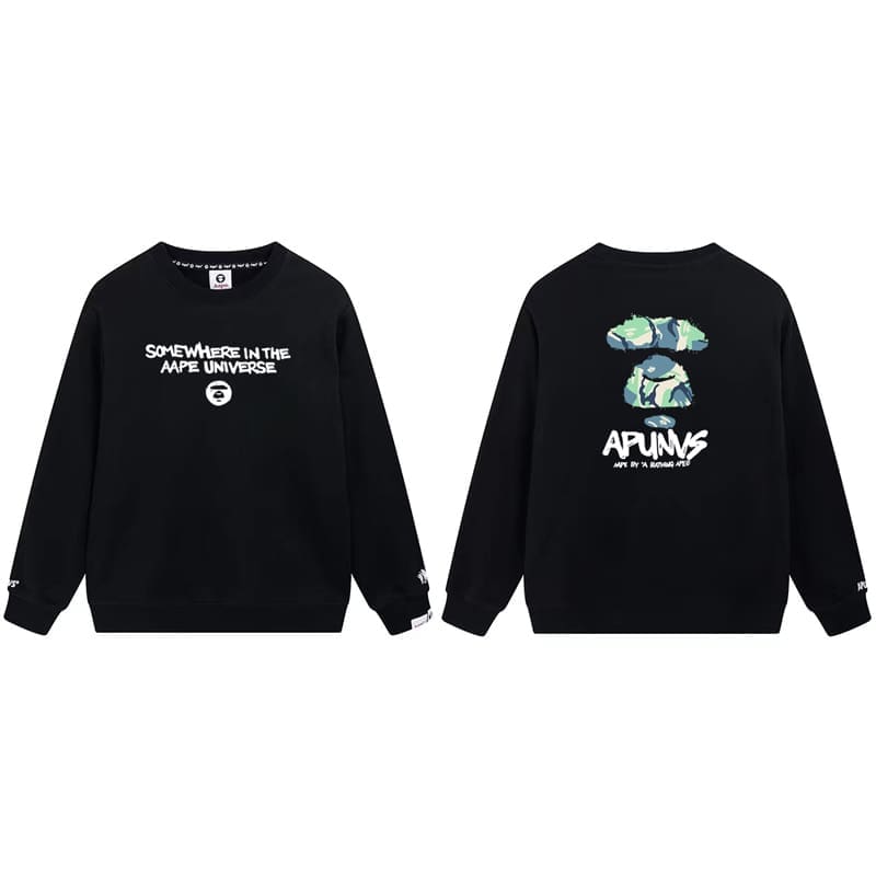 AAPE Camouflage Terry Hoodie for Men and Women