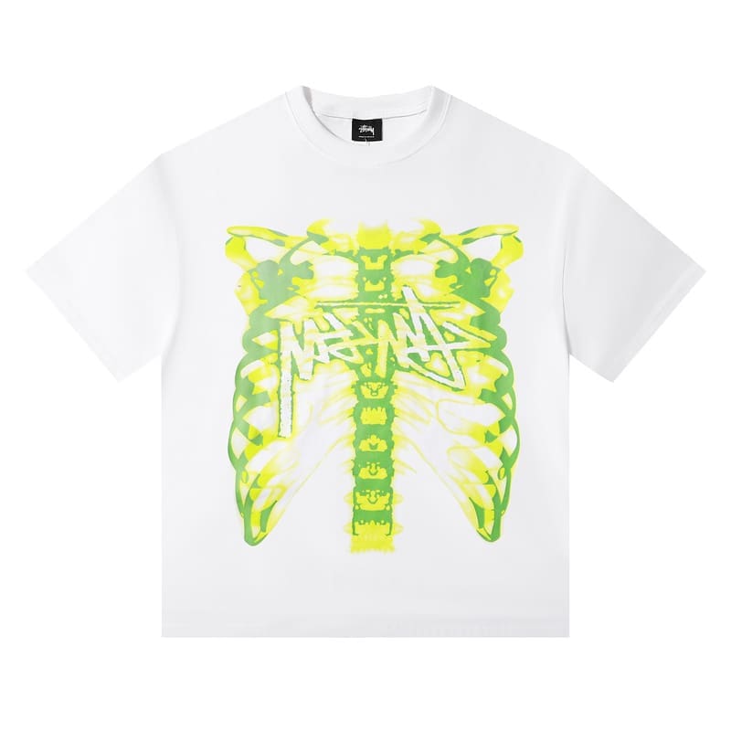 Stussy Skull X-Ray Print Long Sleeve T-Shirt for Men and Women