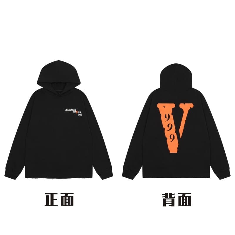 VLONE Large V Hooded Sweater Retro Pullover for Men and Women