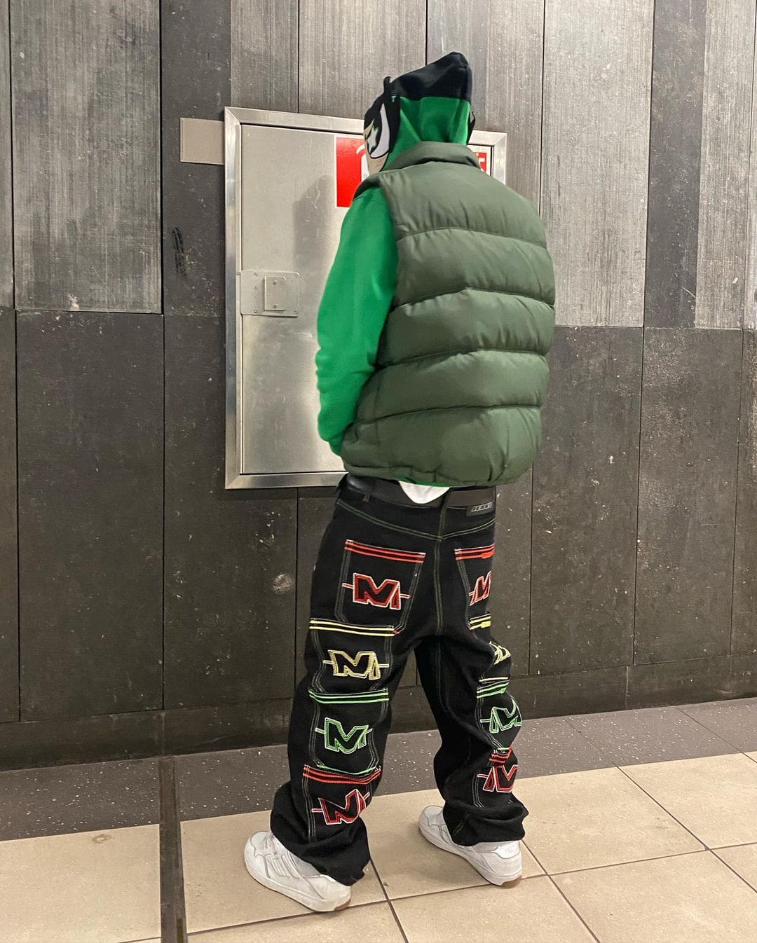 Minus Two Denim Trousers Casual Straight-Leg Loose Fit Hip Hop Star Style A