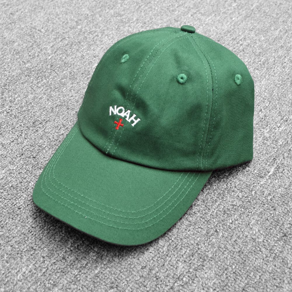 Noah Cross Embroidered Baseball Cap Green High Street Style