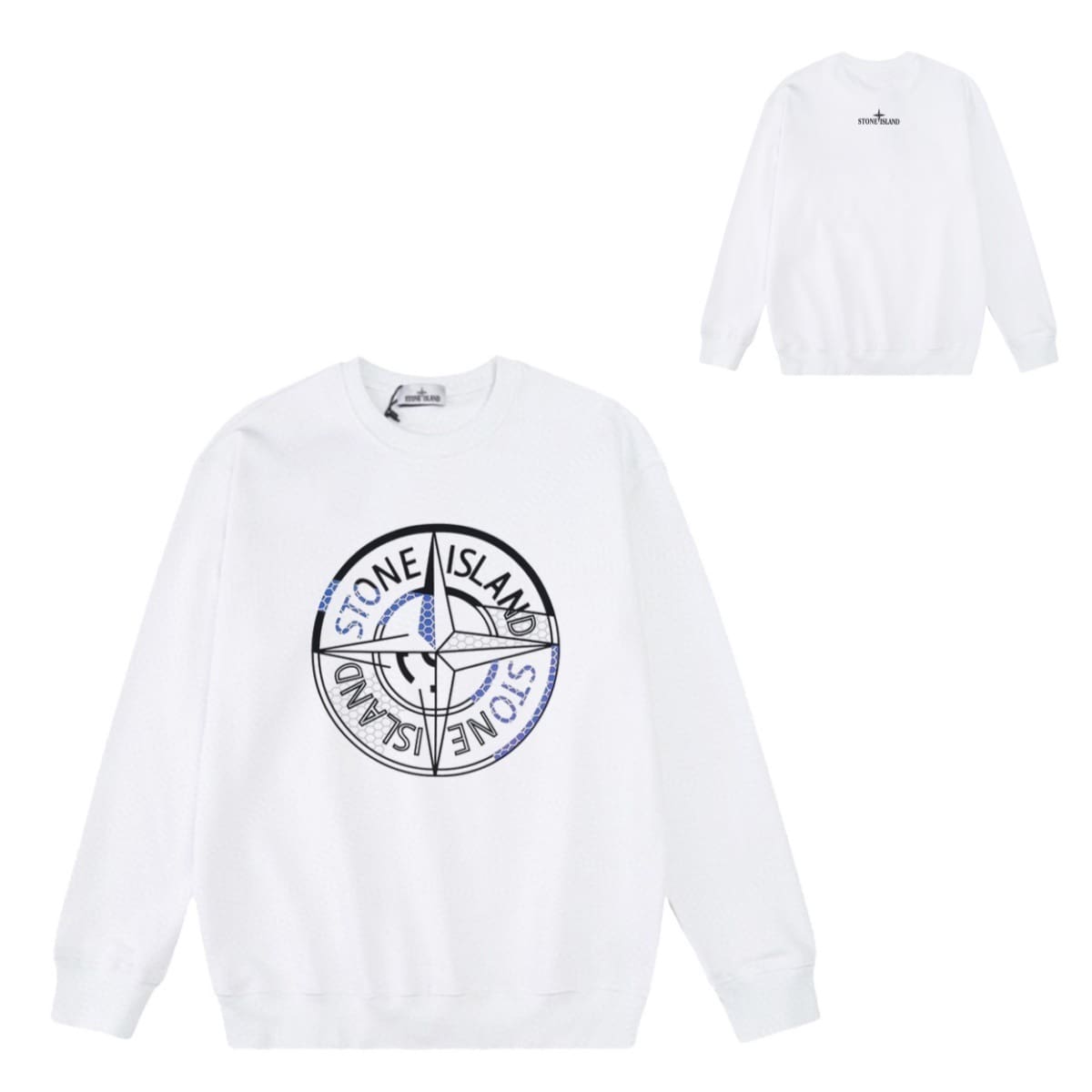 Stone Island Compass Logo Long Sleeve Minimalist Sweater