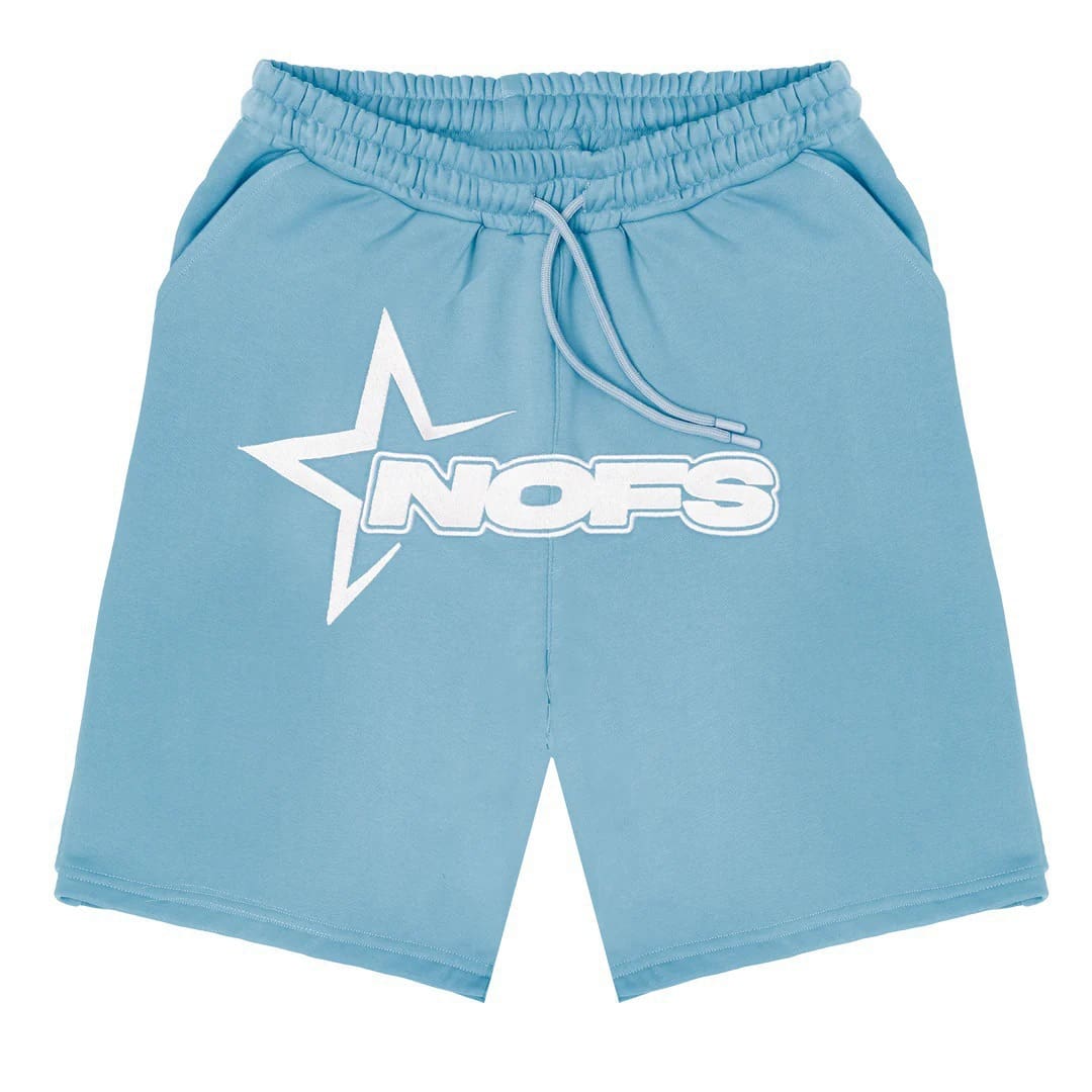 NOFS Letter Print Shorts Suit European Hip Hop Style High Street Sports Set 2
