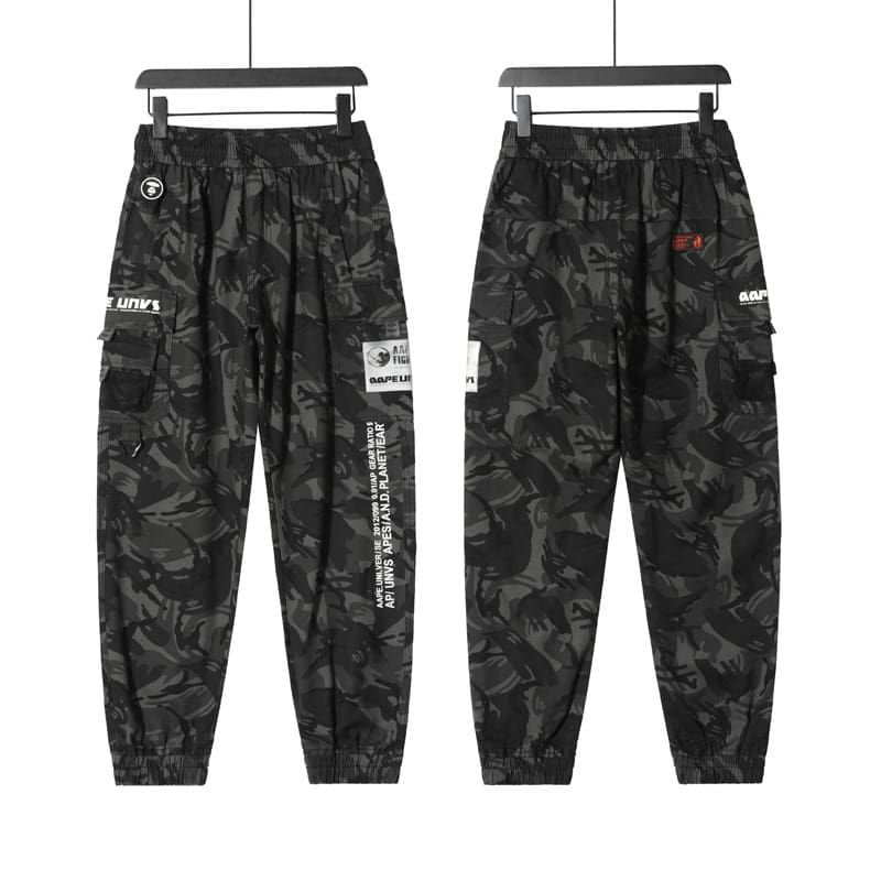 AAPE Ape Head Camouflage Multi-Pocket Workwear Pants for Men and Women