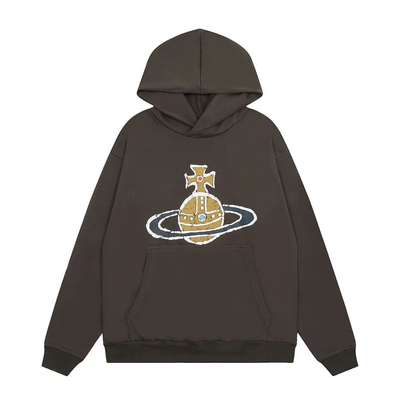 Vivienne Westwood Terry Hooded Sports Leisure Sweater for Men and Women