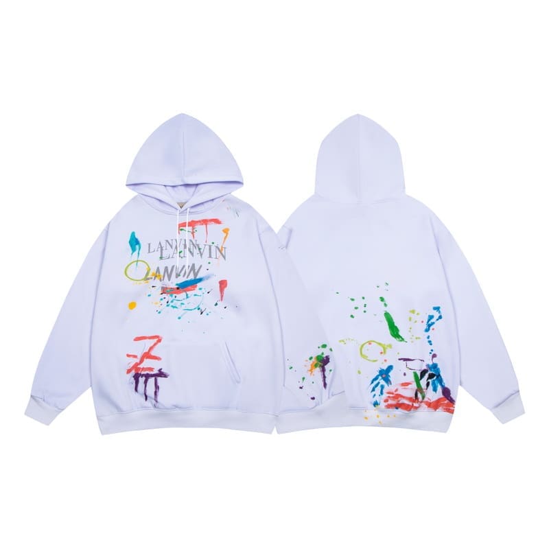 Gallery Dept Graffiti Fleece-Lined Pullover Hoodie for Men and Women