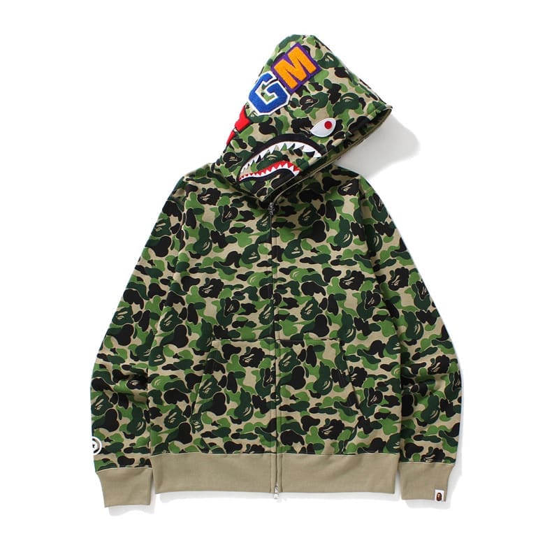 AAPE Ape Head Camouflage Zip Hoodie for Men and Women