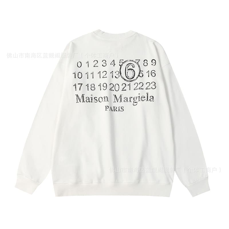 ma*s*n Ma*i*la mm6 terry round neck sweater for men and women