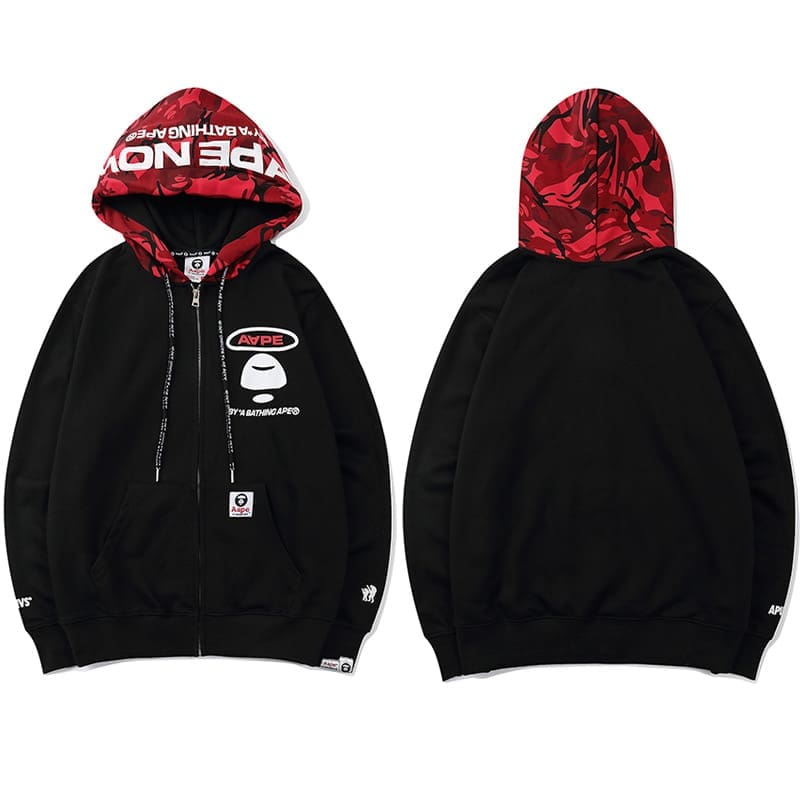 AAPE Cartoon Printed Round Neck Sweater for Men and Women