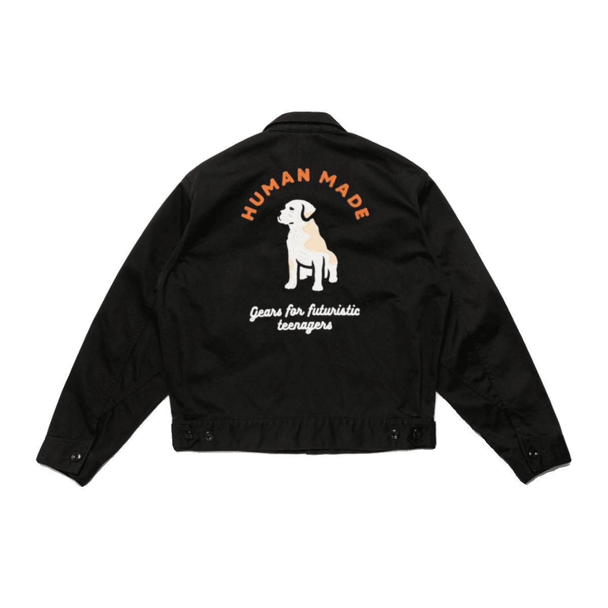 HUMAN made 2023 Spring and Autumn new men & women trendy retro overalls style casual puppy embroidery loose jacket coat