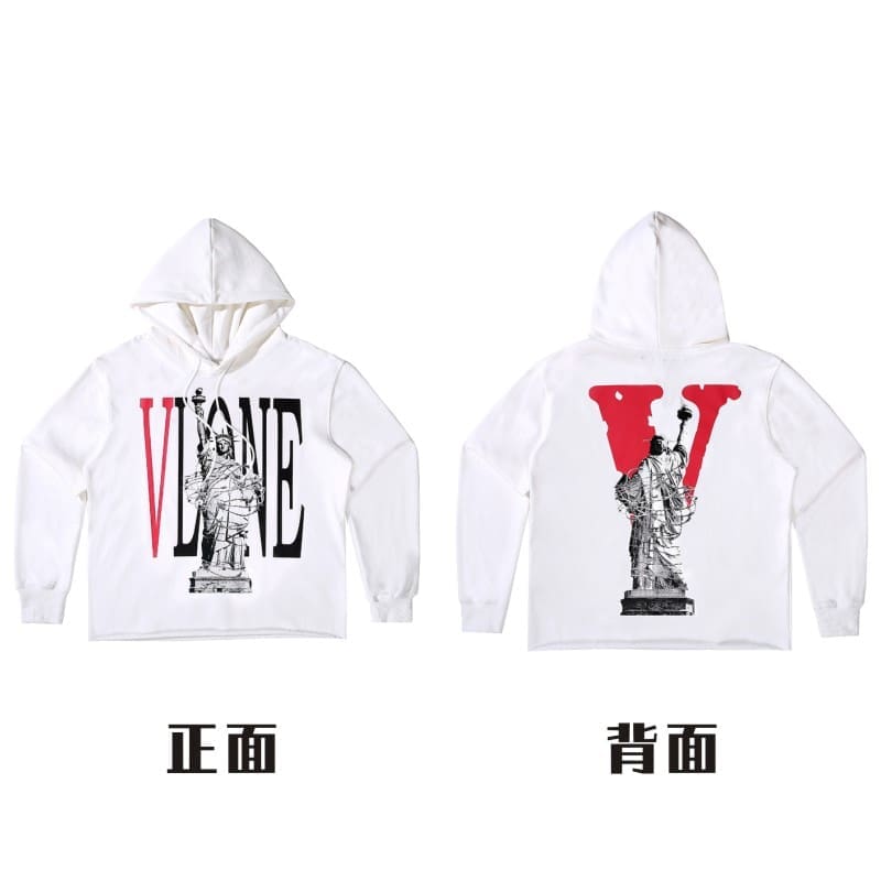 VLONE Large V Hooded Sweater Retro Pullover for Men and Women