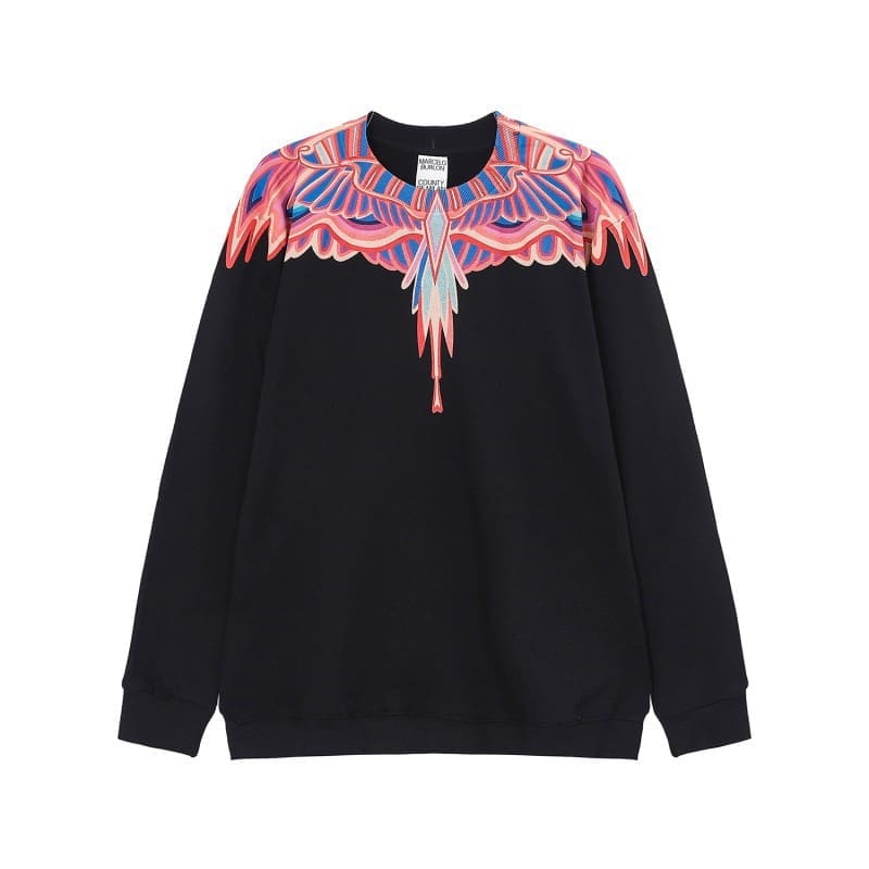 Marcelo Burlon Colorful Feather Phantom Wings Sweater Lightning Blade Hoodie
