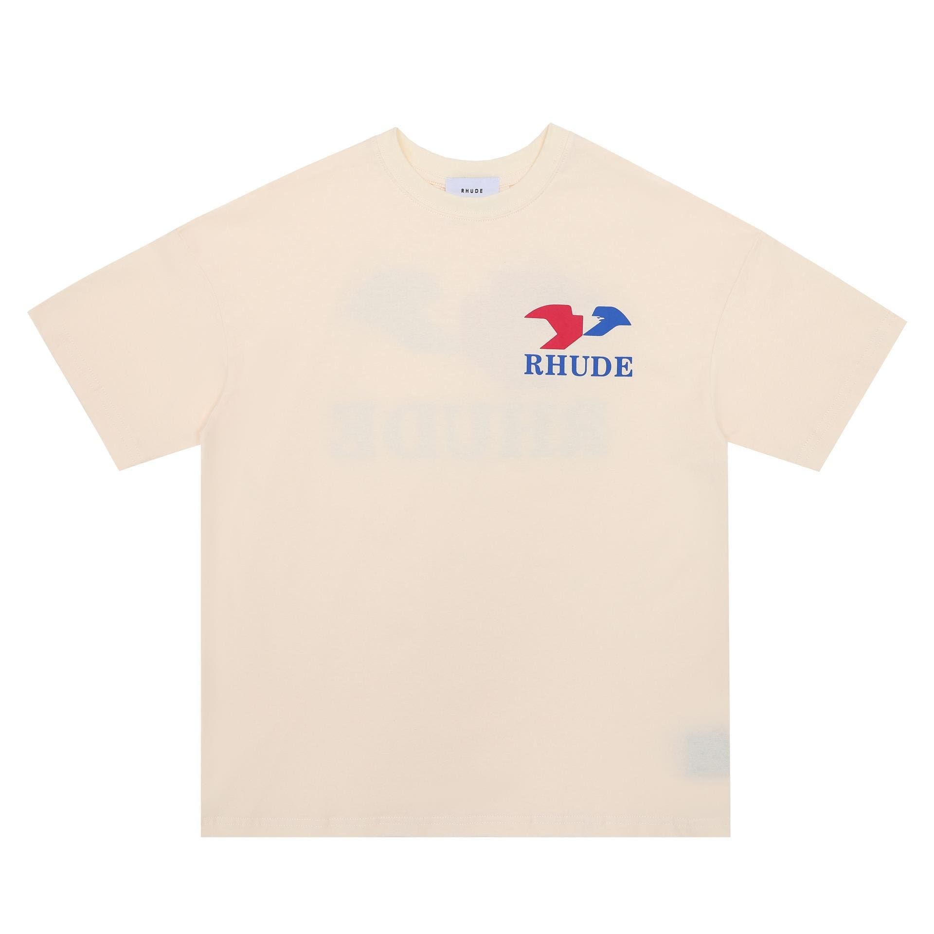 High Street Loose Oversized American Fashion Brand RHUDE Printed Short Sleeve T-Shirt for Couples