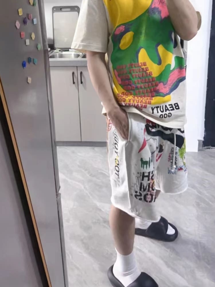 Saint Handmade Pants Leisure Shorts for Men and Women Fashion Brand