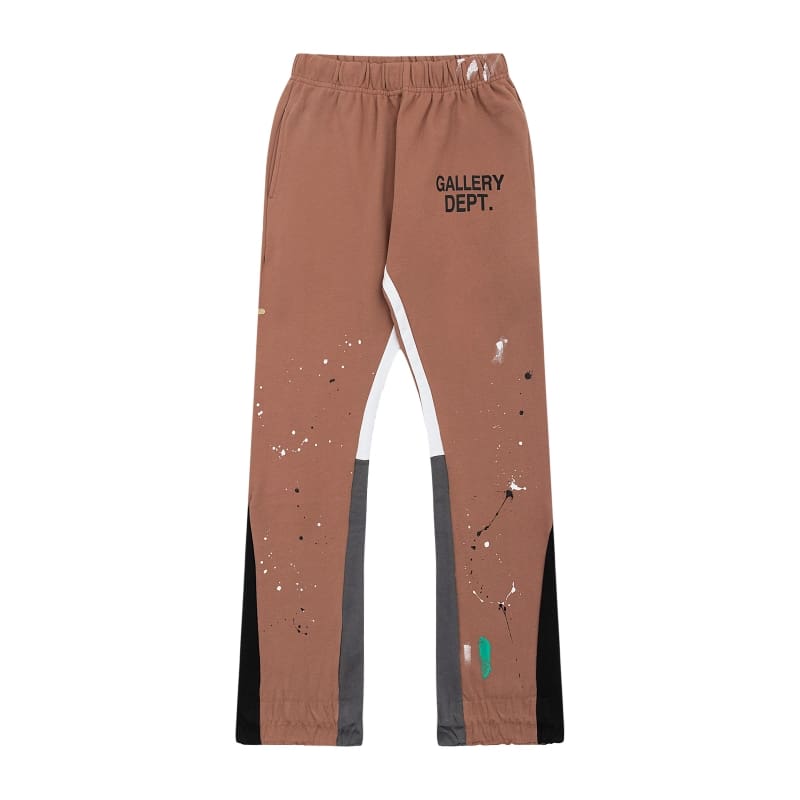 Gallery Dept hand painted splash ink contrast color trousers casual loose bootcut trousers