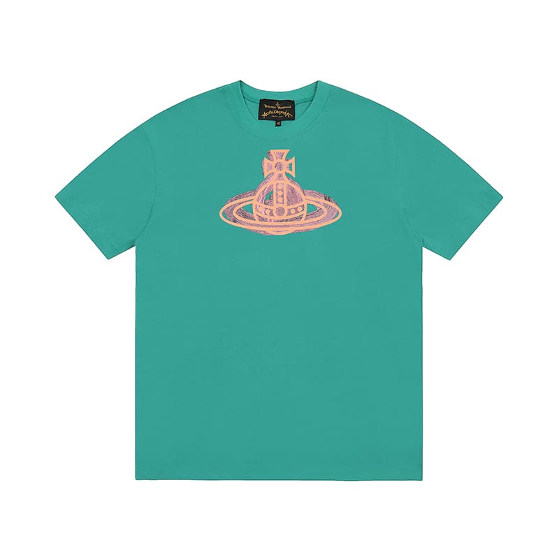 Vivienne Westwood Splash-Ink Embroidery Star Print Loose T-Shirt Half Sleeve