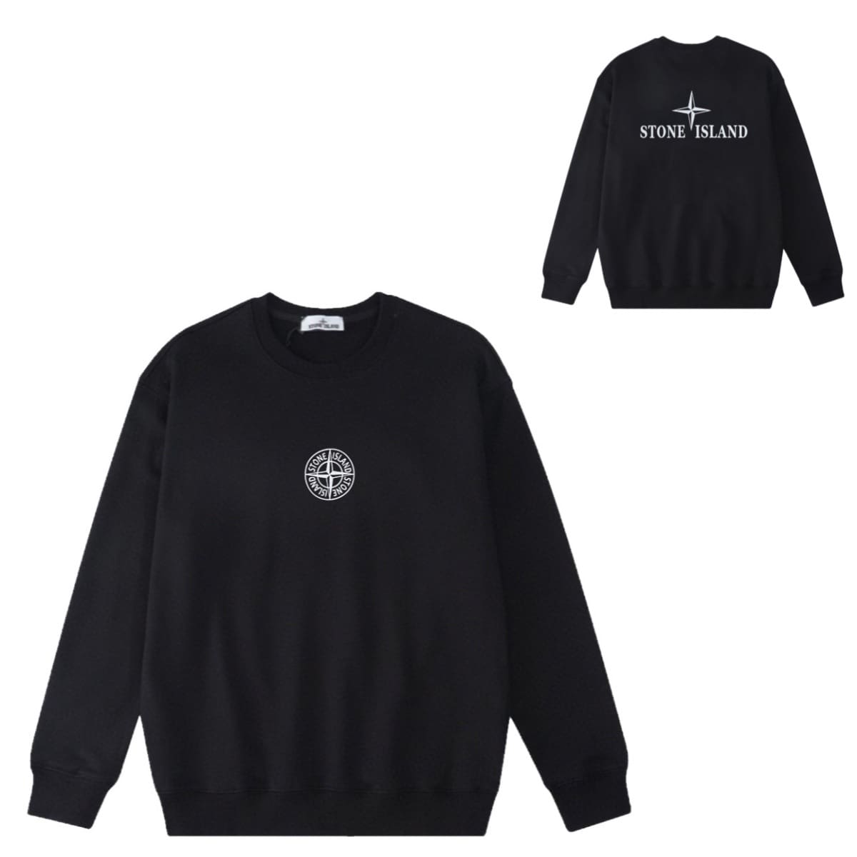 Stone Island Compass Logo Long Sleeve Minimalist Sweater