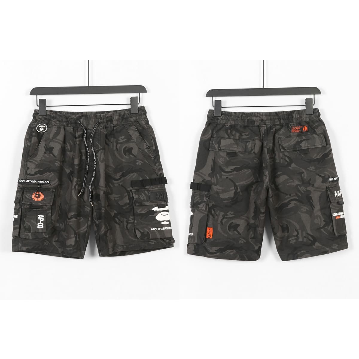 AAPE Camouflage Cargo Shorts for Men and Women