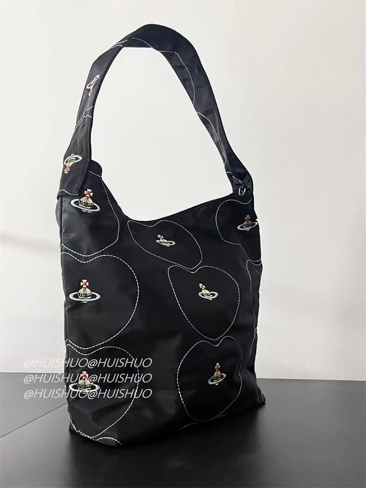 Vivienne Westwood Crocodile Pattern Baguette Shoulder Bag Saturn Chain Design