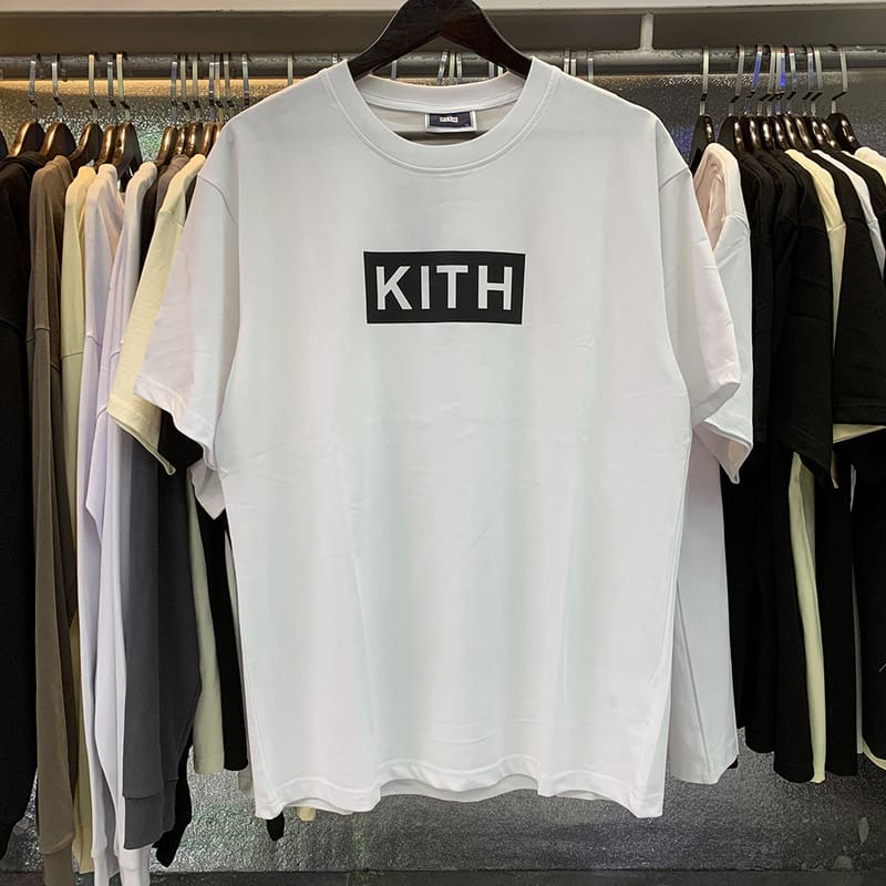 Kith Classic Chest Logo Printed Cotton Short Sleeve T-Shirt for Men and Women