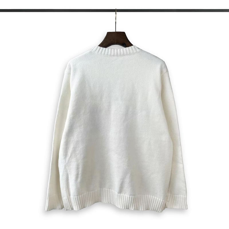 Casablanca Coconut Castle Embroidery Round Neck Sweater for Men and Women