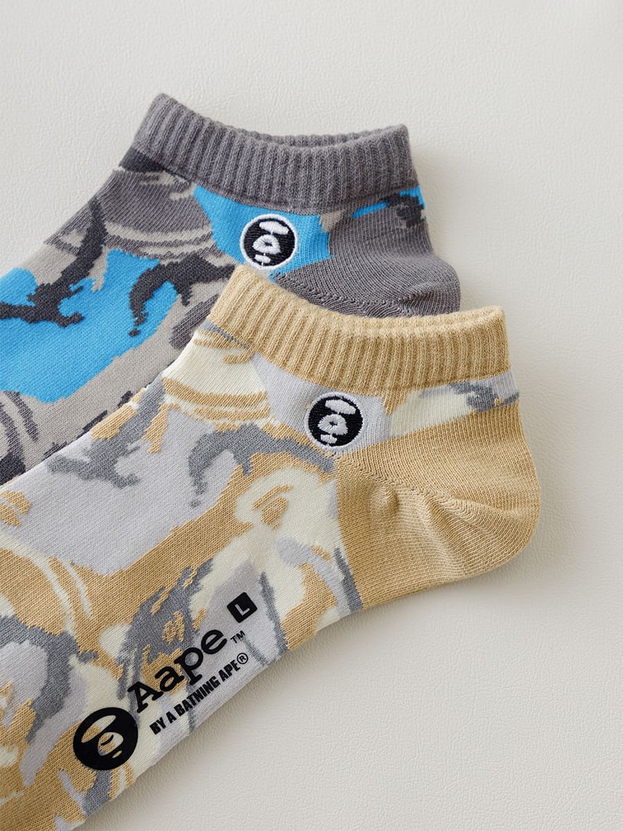AAPE Summer Street Socks Camouflage Printed 5 Pairs Set for Men