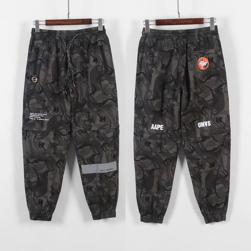 AAPE Ape Head Camouflage Multi-Pocket Workwear Pants for Men and Women