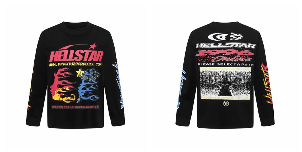 H*lst*r european and american high street fashion hip hop fashion brand men’s and women’s printed loose cotton crew neck bottoming shirt long sleeve t-shirt ins