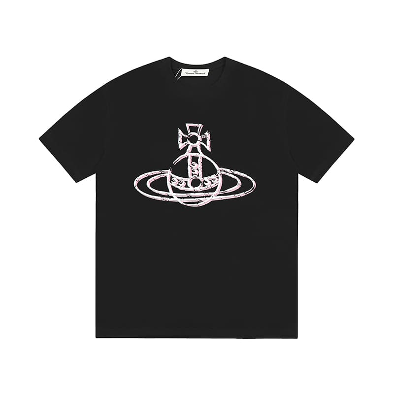 Vivienne Westwood Splash-Ink Embroidery Star Print Loose T-Shirt Half Sleeve