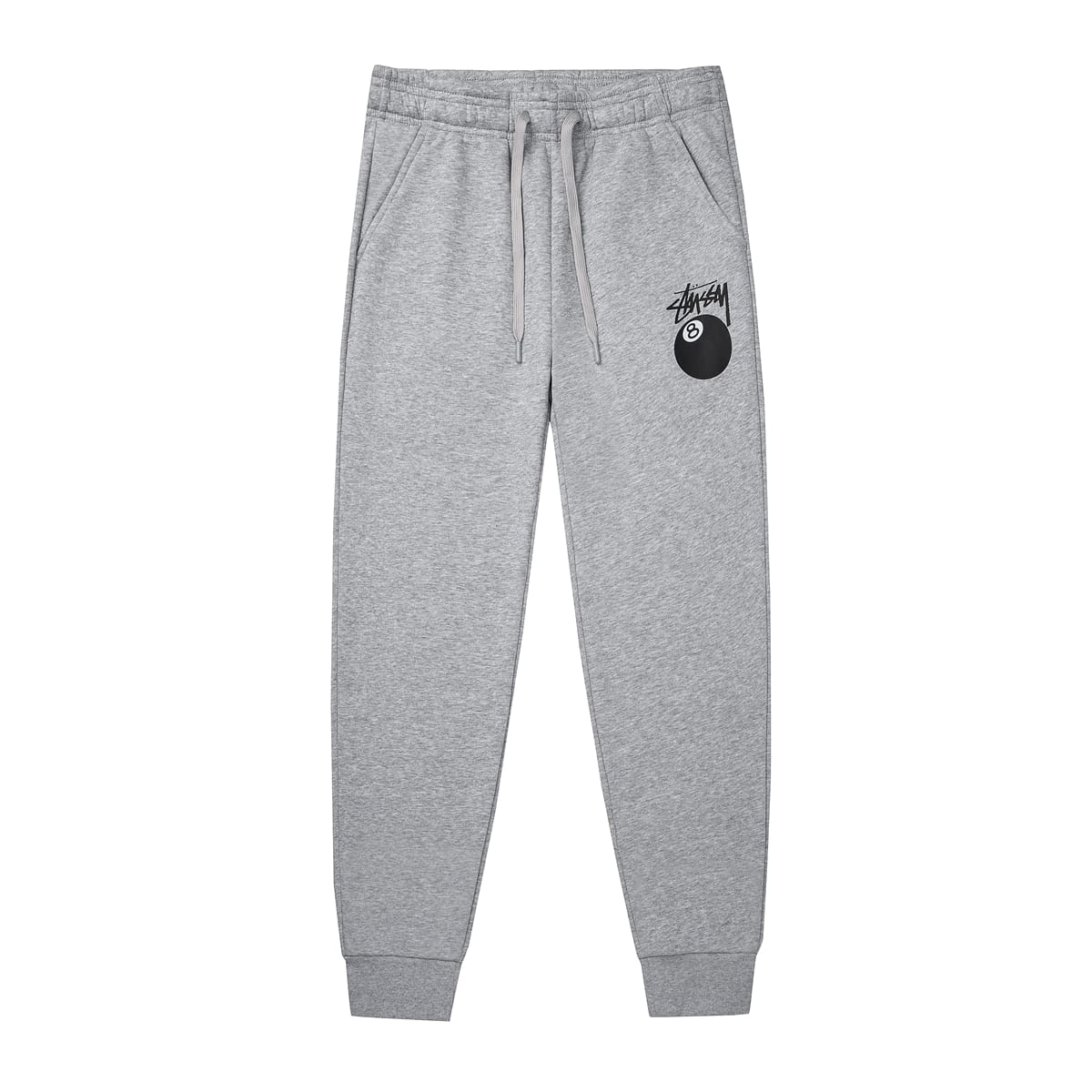 Stussy Sweatpants World Cruise High Street Fleece-Lined Loose Tapered Pants for Men and Women